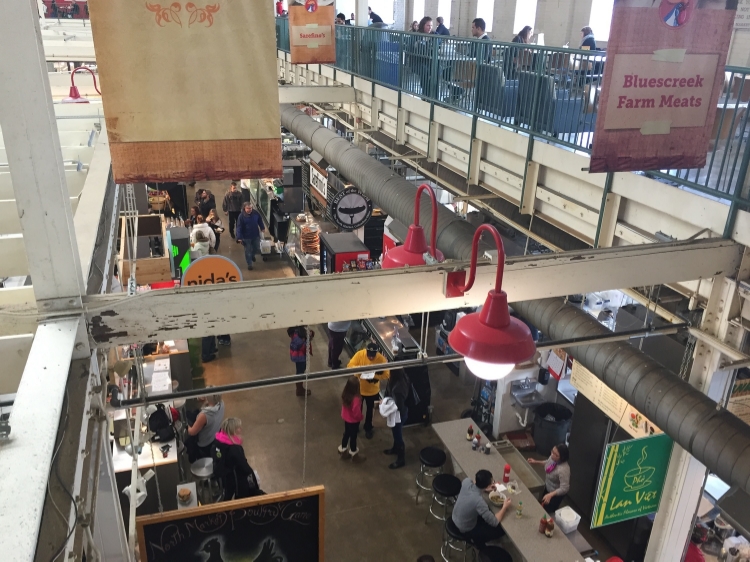 View from the second floor inside the North Market.