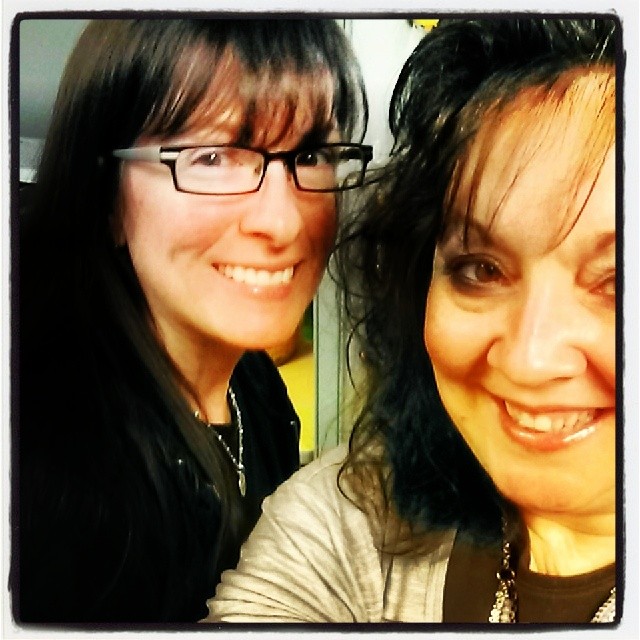 Here I am with my 'work wife,' Juanita! Yes, it was way back in 2013, and yes, this went through some Pinterest filters!