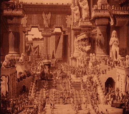 D.W. Griffith's 'Intolerance' utilizes color tinting to reinforce time/place.