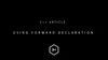 How to use Forward Declaration in C++ — Harold Serrano - Game Engine ...