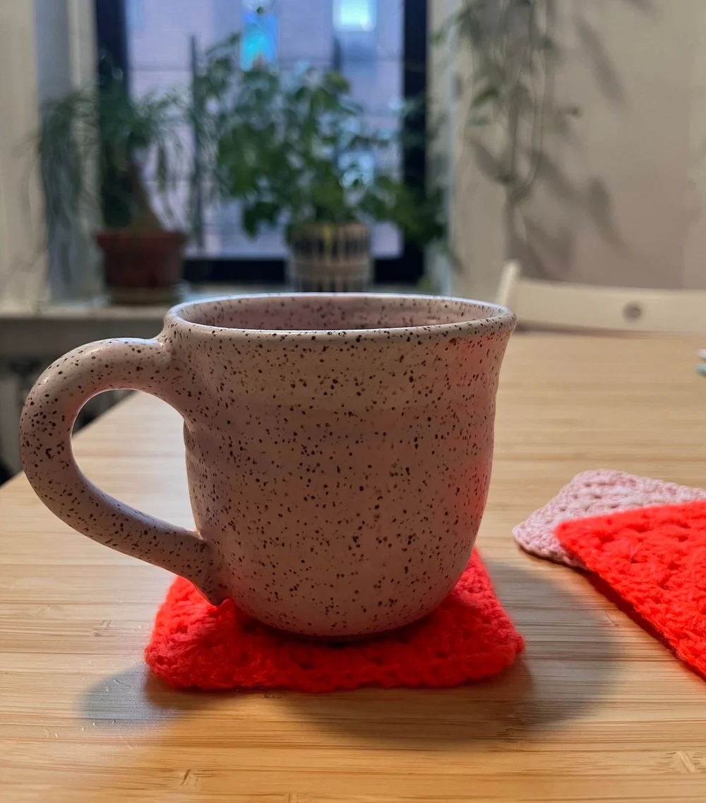  I use my Granny Squares as coasters! 