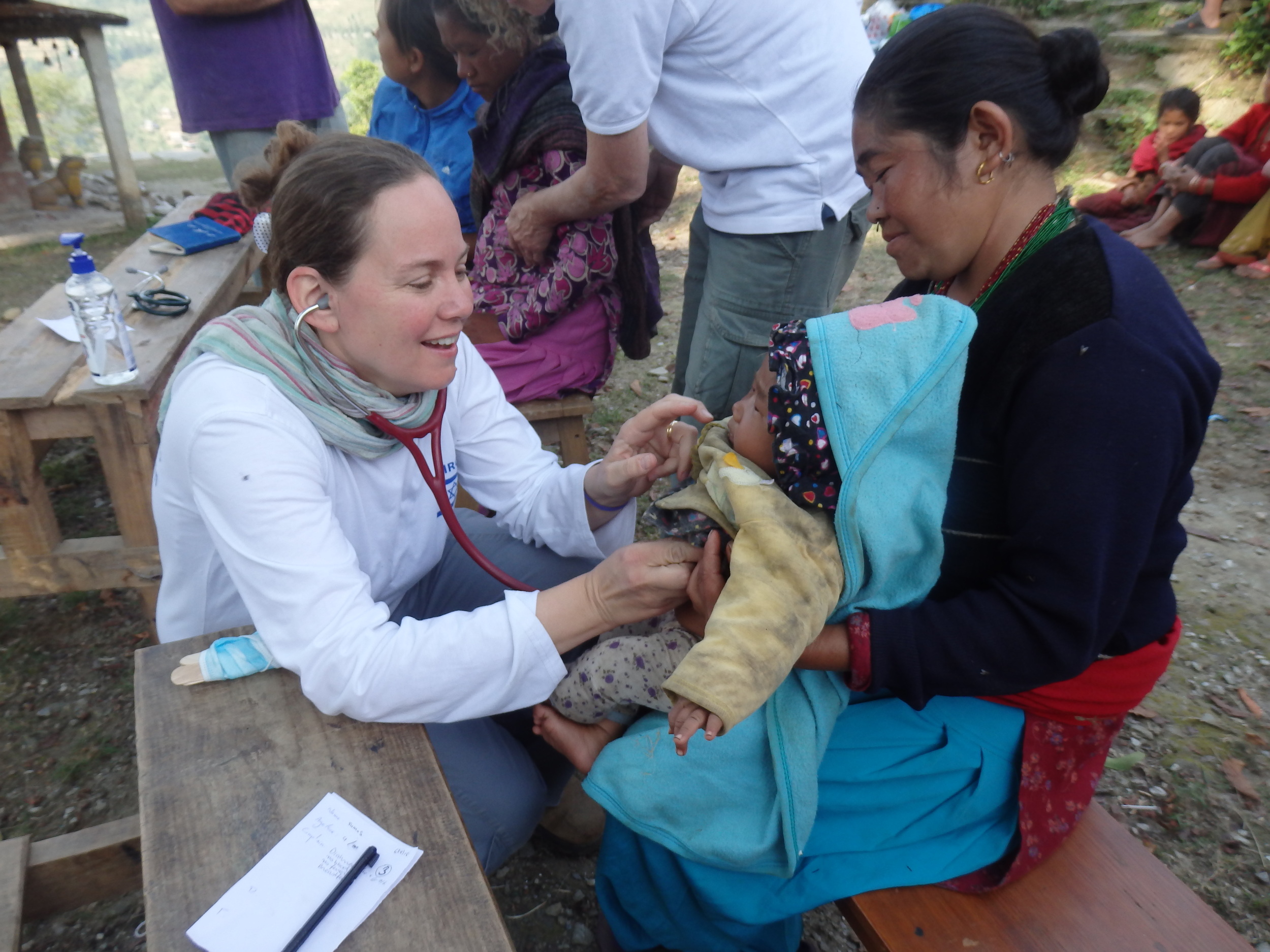 Treating earthquake survivors at a temporary health post