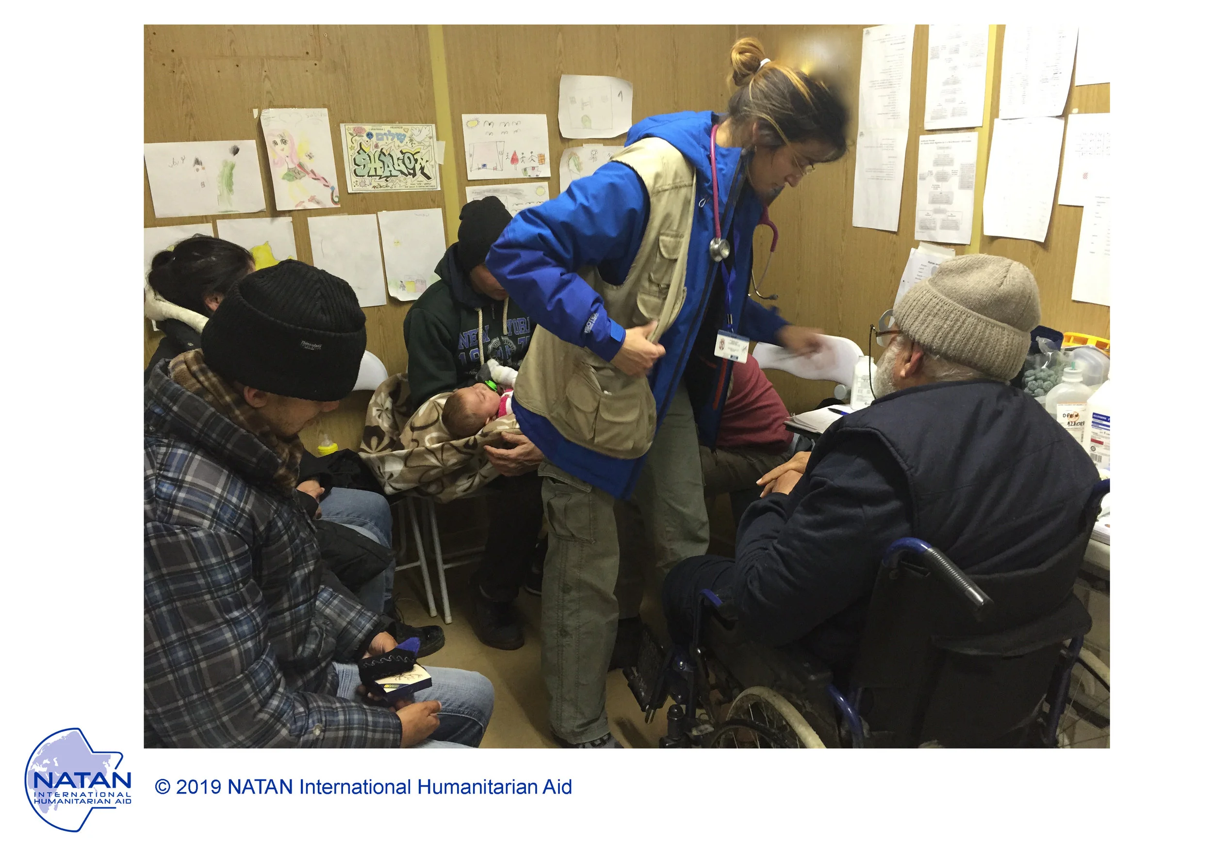 SERBIA 2016 - NATAN MD treating REFUGEES in clinic AT PRESEVO TRANSIT CAMP, NEAR THE MACEDONIAN BORDER