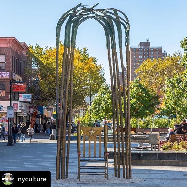 Thanks for the post! &bull; @nyculture &bull; 
Artist Melissa Calder&oacute;n&lsquo;s newly installed monument honors the legacy of #PuertoRican humanitarian and baseball player Roberto Clemente. The completion of &ldquo;Para Roberto&rdquo; also make