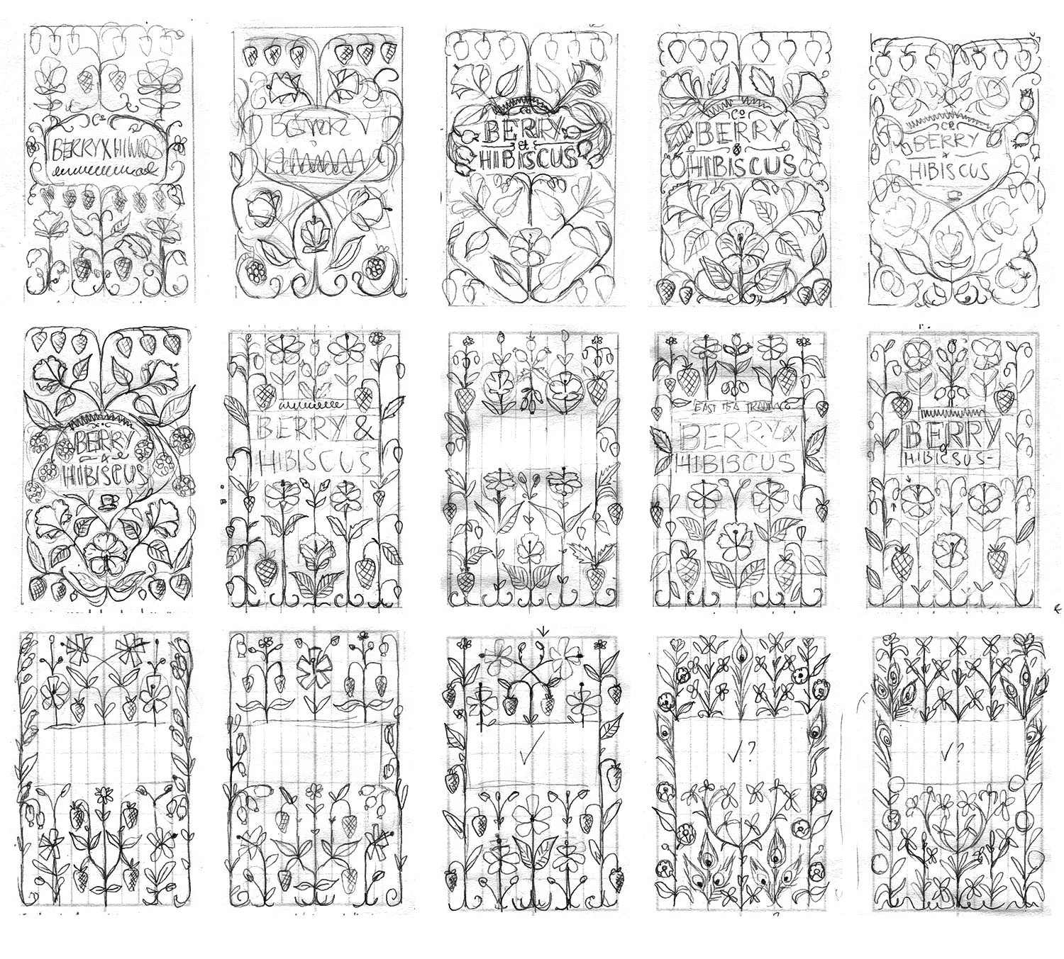 Original sketch progression