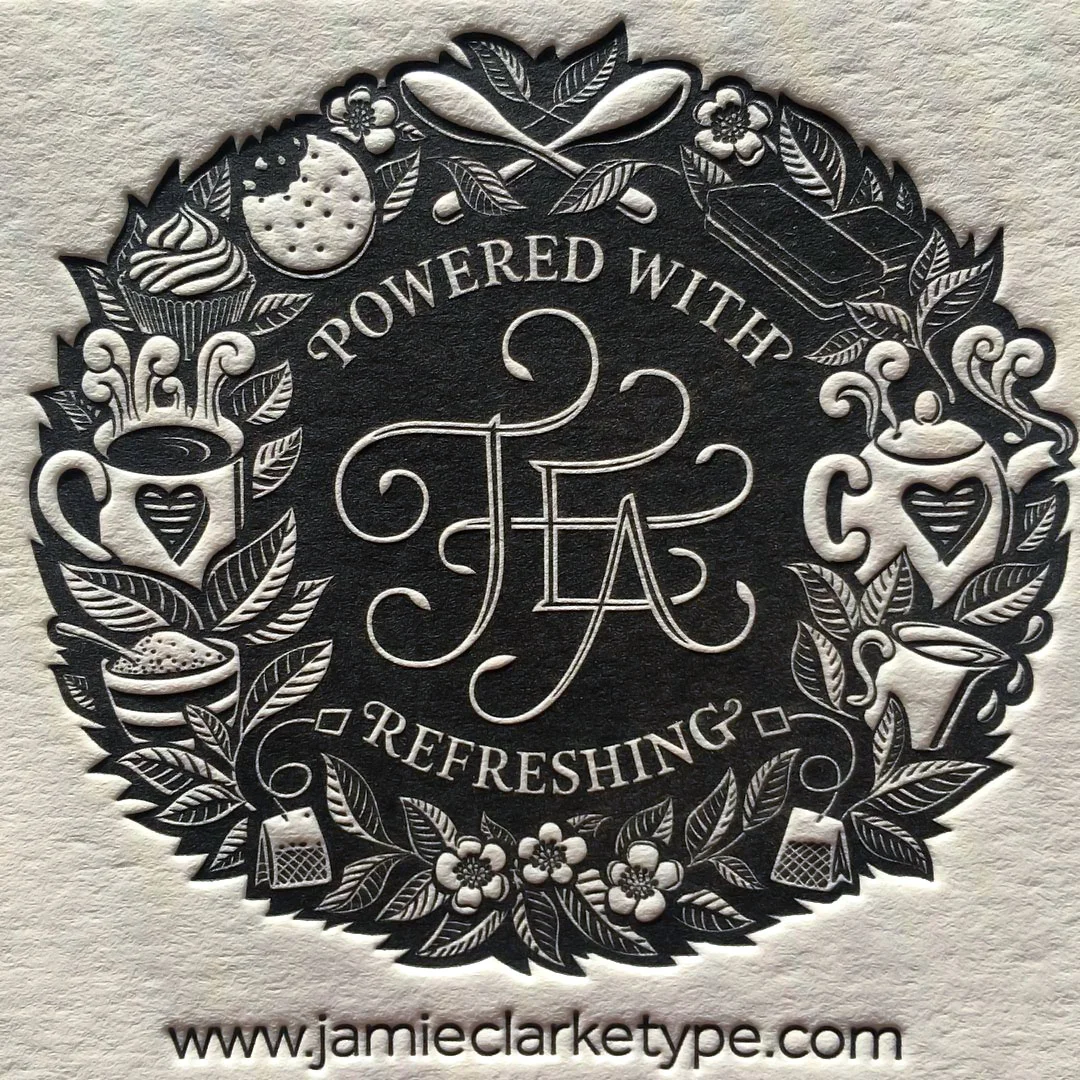 Letterpress print by Amy Constable, Saint Gertrude.