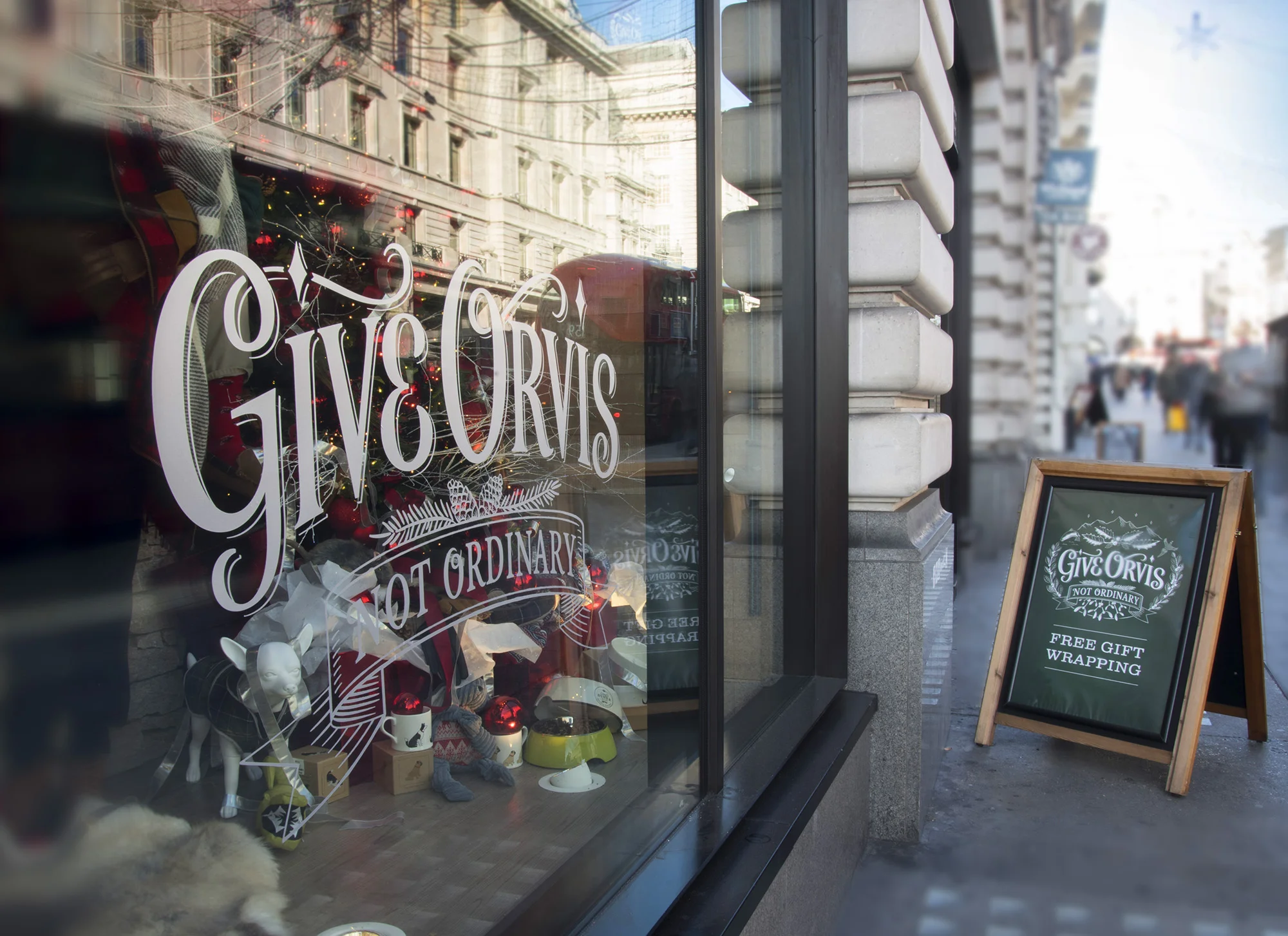 Graphics at the Regent Street store in London.
