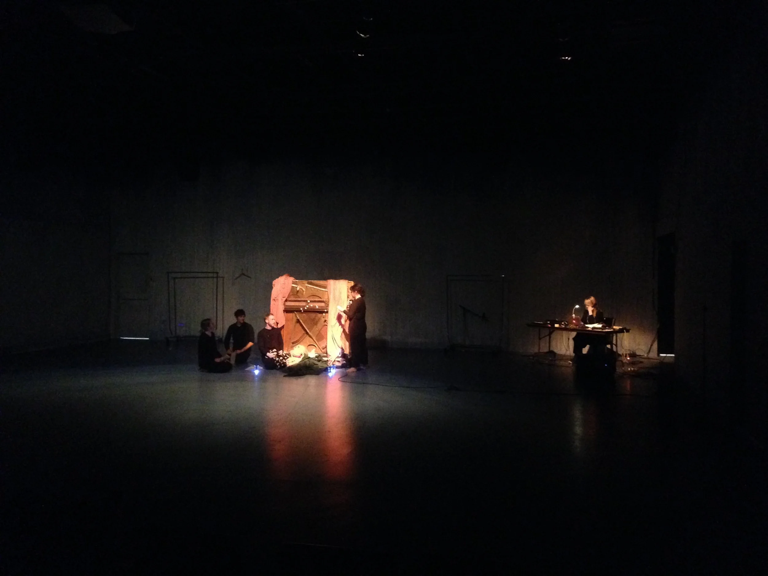 Object wake. Erin Leddy, Ken Yoshikawa, Kaj-anne Pepper, Liz Hayden, Erika M Anderson (L to R)