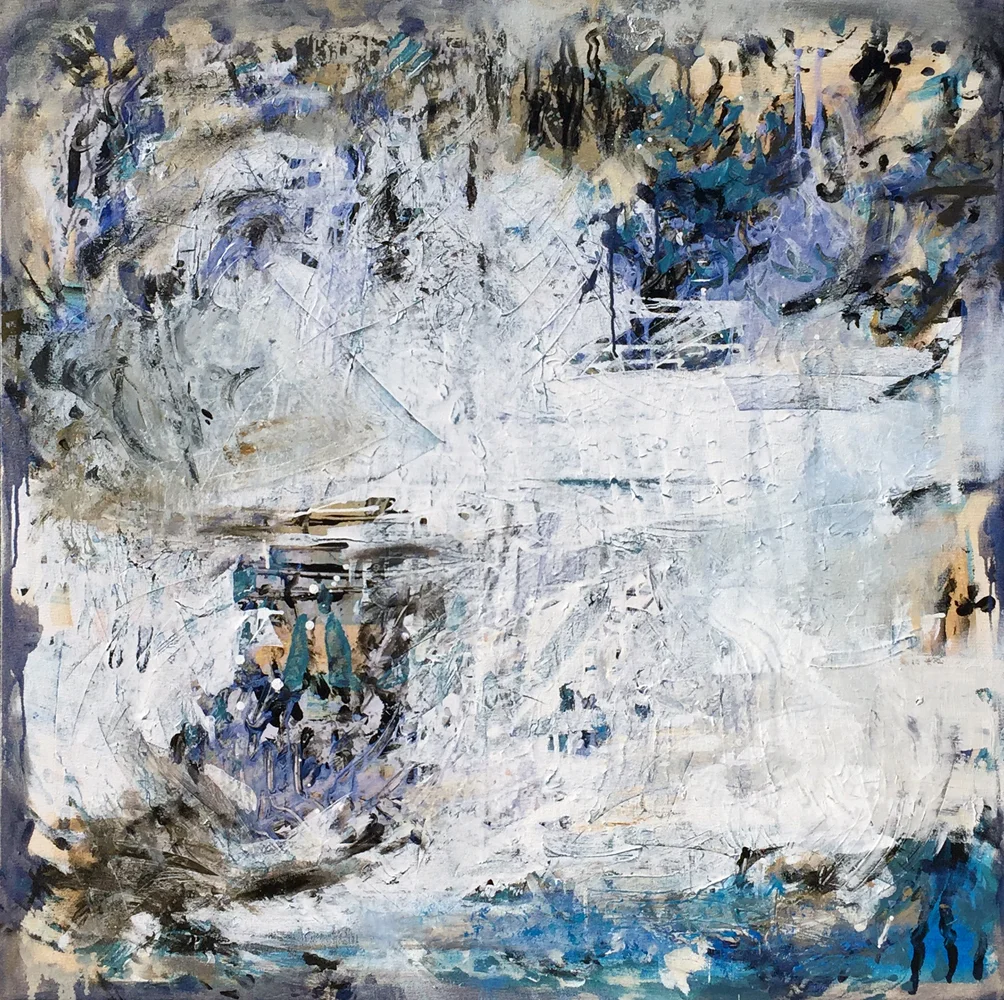 Intermission X, 45" x 45", oil, acrylic, canvas, 2016.