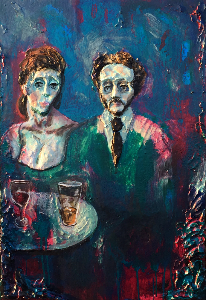 A Visit , 35" x 24", 2016