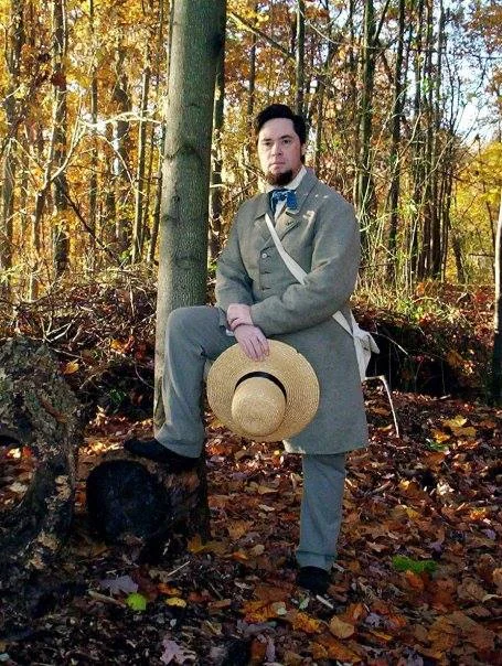 Richard Smith as Henry David Thoreau. From his Facebook Page .