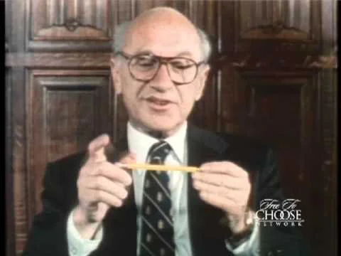 Milton Friedman, an American economist, discussing the wooden pencil.