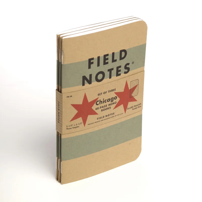 The new Field Notes Chicago Edition. Available from FieldNotesBrand.com .