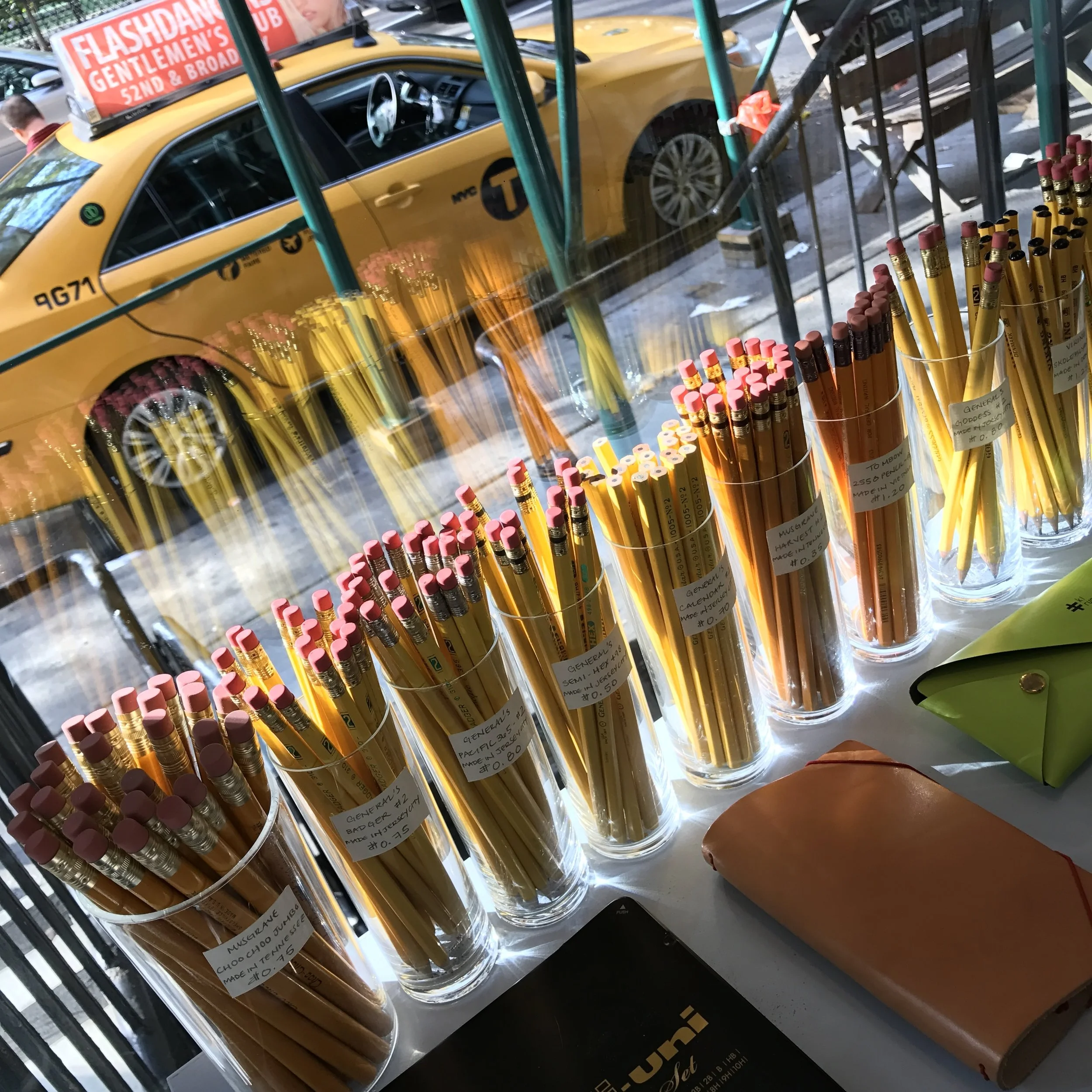 Outside the front window at CW Pencil Enterprise in New York City. Photo by Andy Welfle.