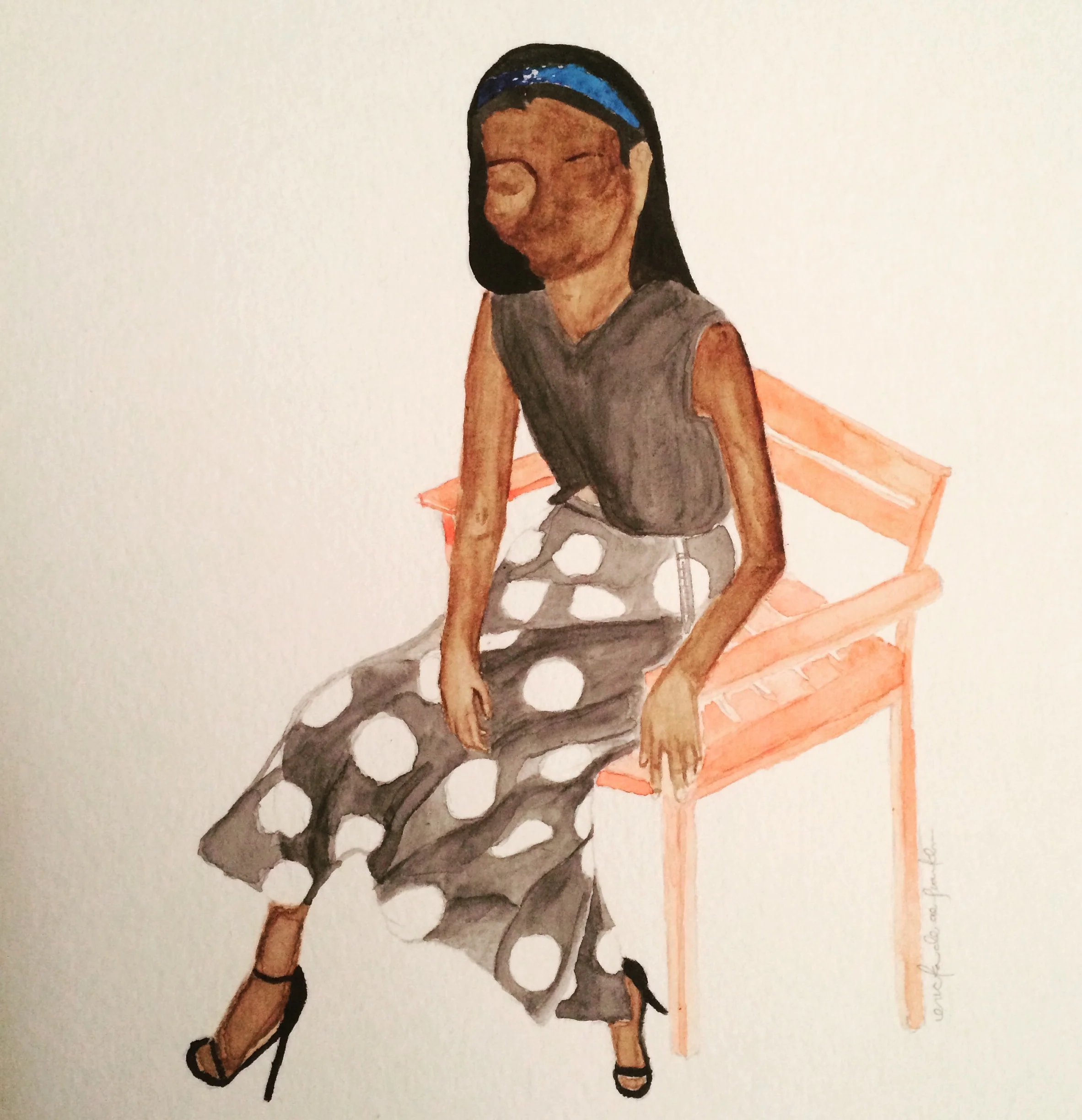 Girl In Red Chair