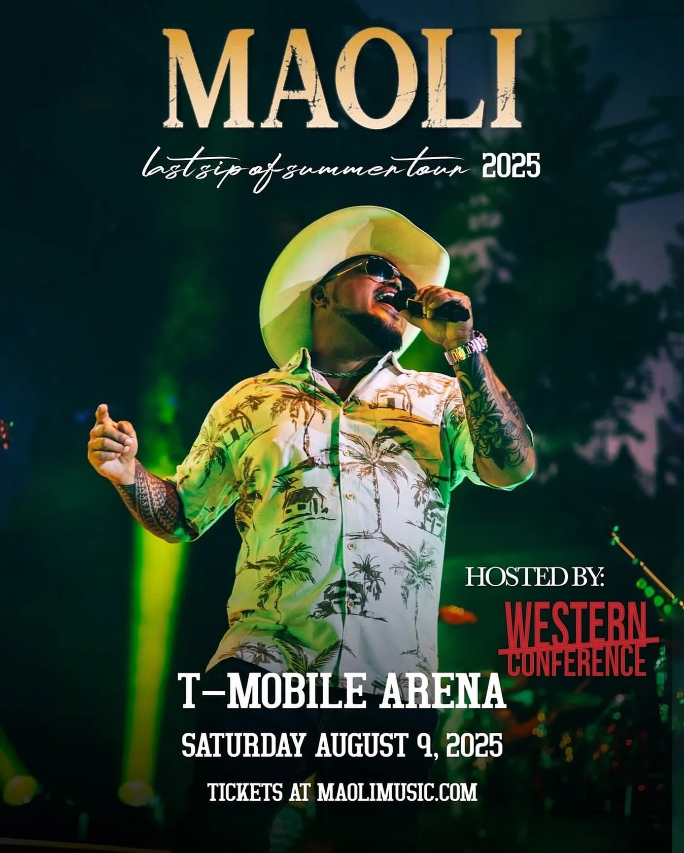 🚨 SATURDAY AUGUST 9TH🔥
@maolimusic LAST SIP OF SUMMER TOUR FINALE IN 🎰LAS VEGAS🎰 INSIDE THE @tmobilearena IS GOIN UP!!!!!

LOOK WHO JUST GOT ADDED TO THE BILL!!! YUP! @westernconference_ with @westafa &amp; @bigbodycisco WILL BE PROVIDING THE VYB