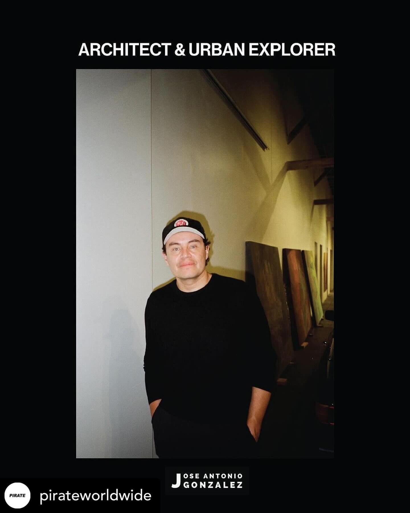 Repost &bull; @pirateworldwide A By Any Means Editorial Write Up on Architect and Urban Explorer Jose Antonio Gonzalez (@jossjagar), the Founder, CEO, and Director of Jagar Architecture and Design Studio (@jagarchitects) for Pirate Magazine. 

Direct