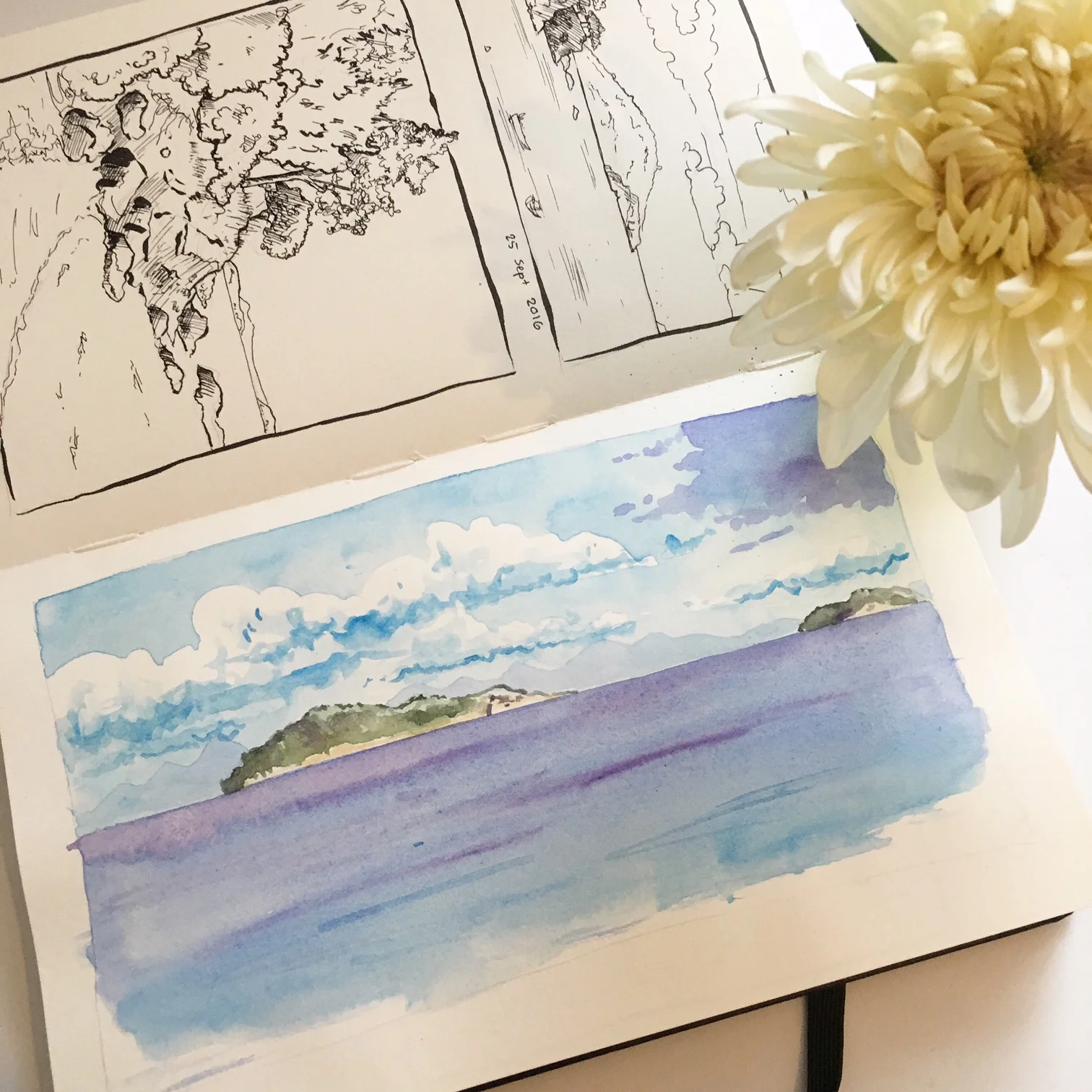 Sketching Skiathos Greece