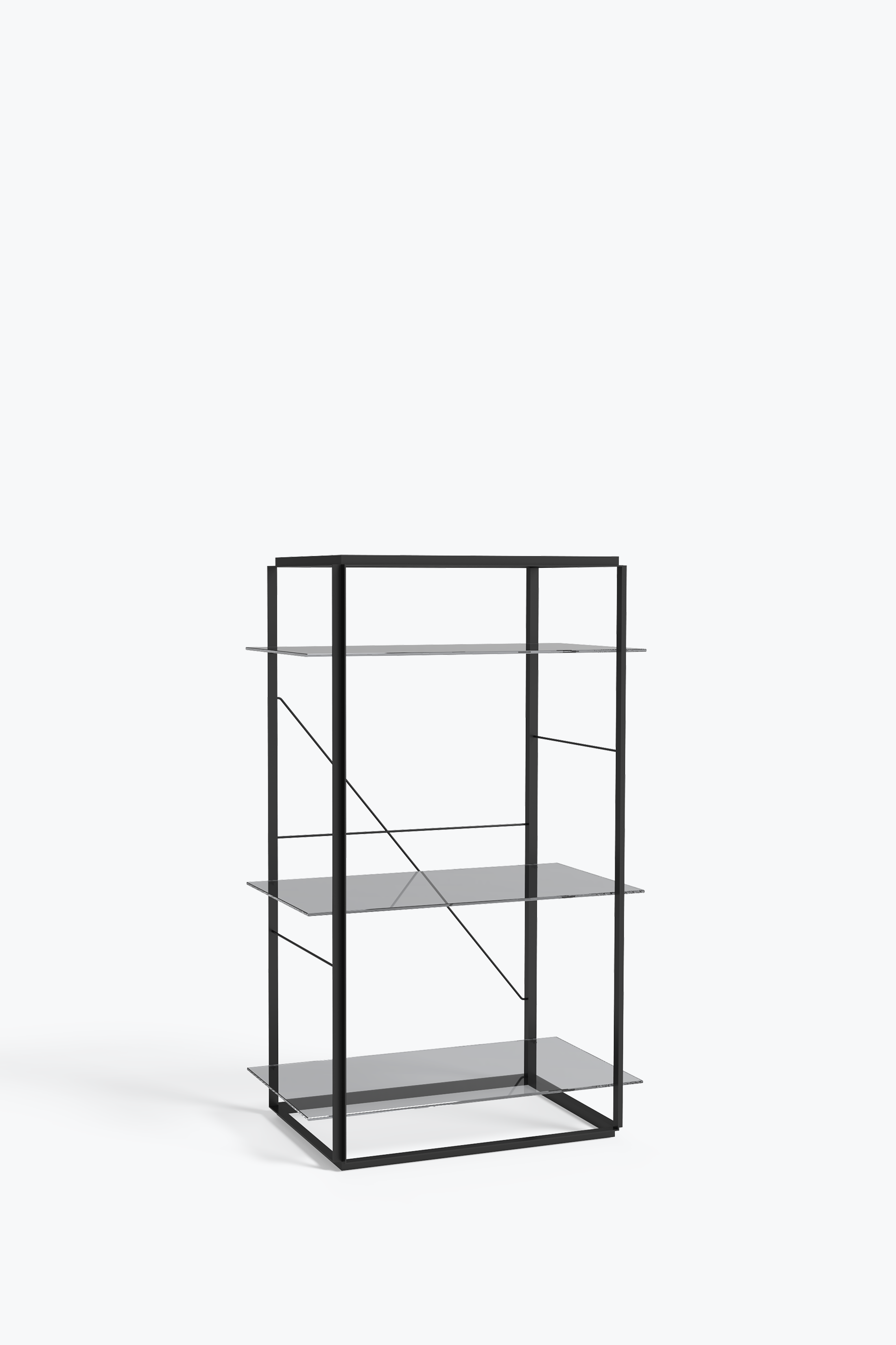 Florence Shelf, Medium Iron Black Smoked Glass .png