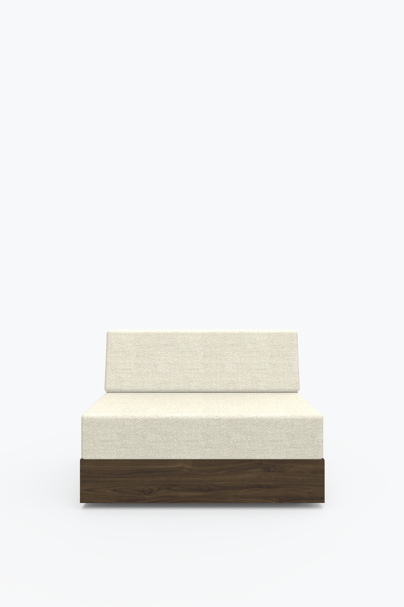 Mass Wide Middle - Walnut Base w. Dedar Karakorum Ivory