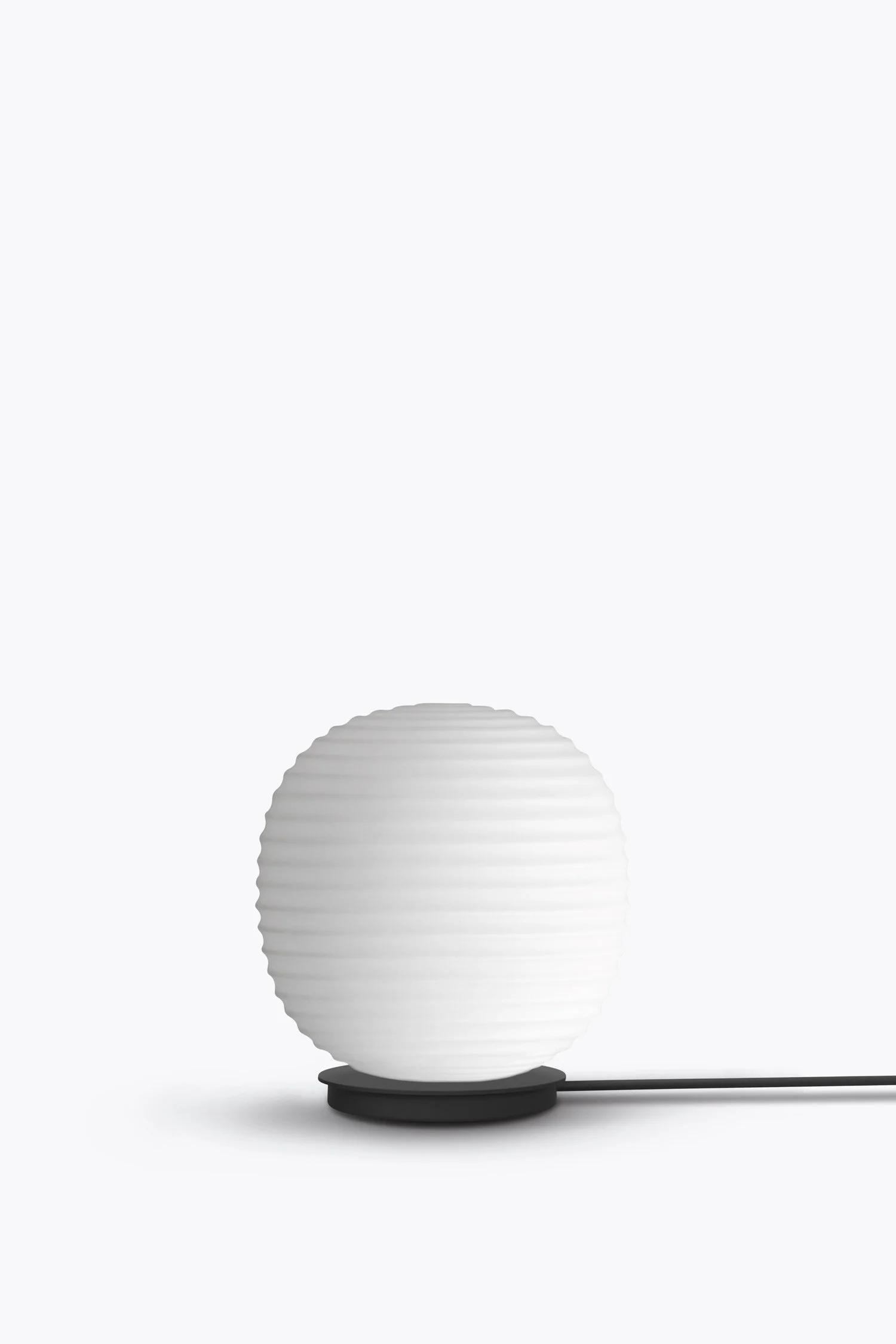 small grey table lamp