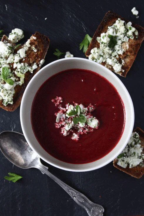 SOUPE FROIDE CHOUCHOU DE BETTERAVES A L'ORANGE