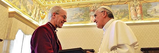 Oktober 2016: Papst empfing Anglikaner-Oberhaupt Welby (Archiv) Copyright: epd