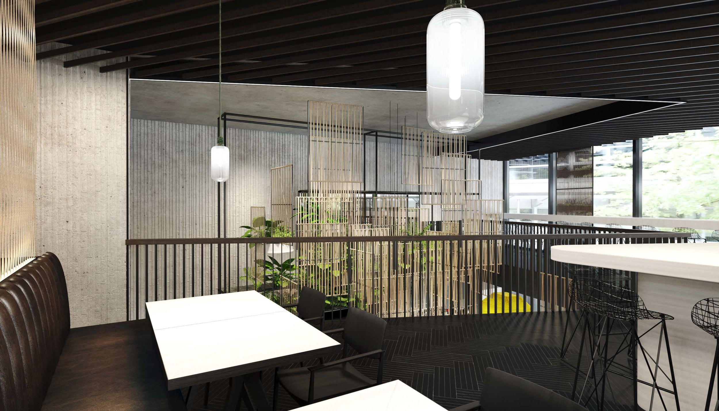 Königstraße, Stuttgart, restaurant, hospitality, asian food, rendering, visualization, Studio Alexander Fehre