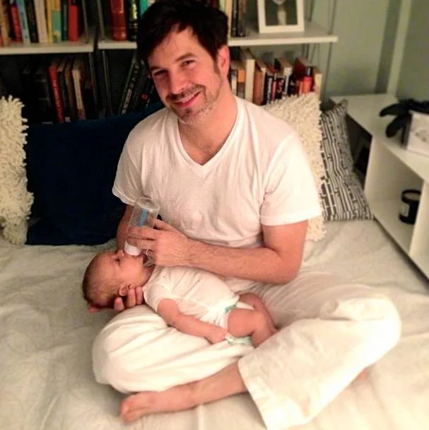 #throwbackthursday #50 - May 14, 2013 - One of my all-time favorite moments captured. The man cave I created for Tim turned into his space of solitude in the mornings with Avery while he let this daddy sleep in. Said it was his favorite time of the day #rememberingtim #averywalker