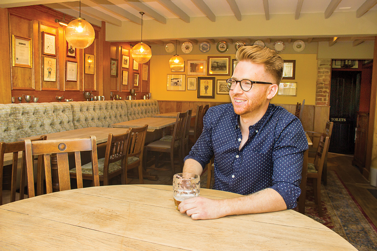 George Stockton, new manager of The Snowdrop Inn, Lindfield