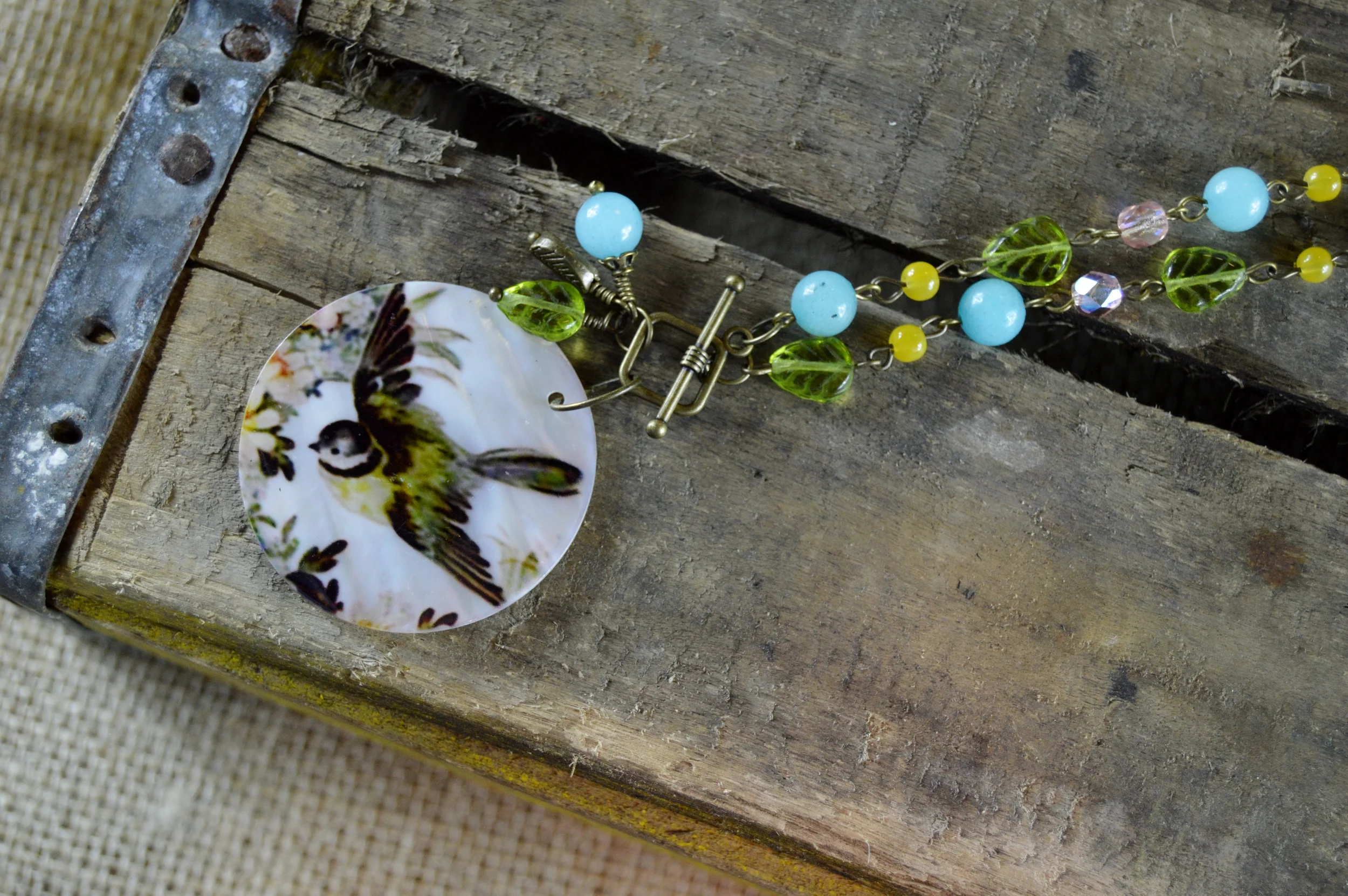 Early Spring Bird Necklace