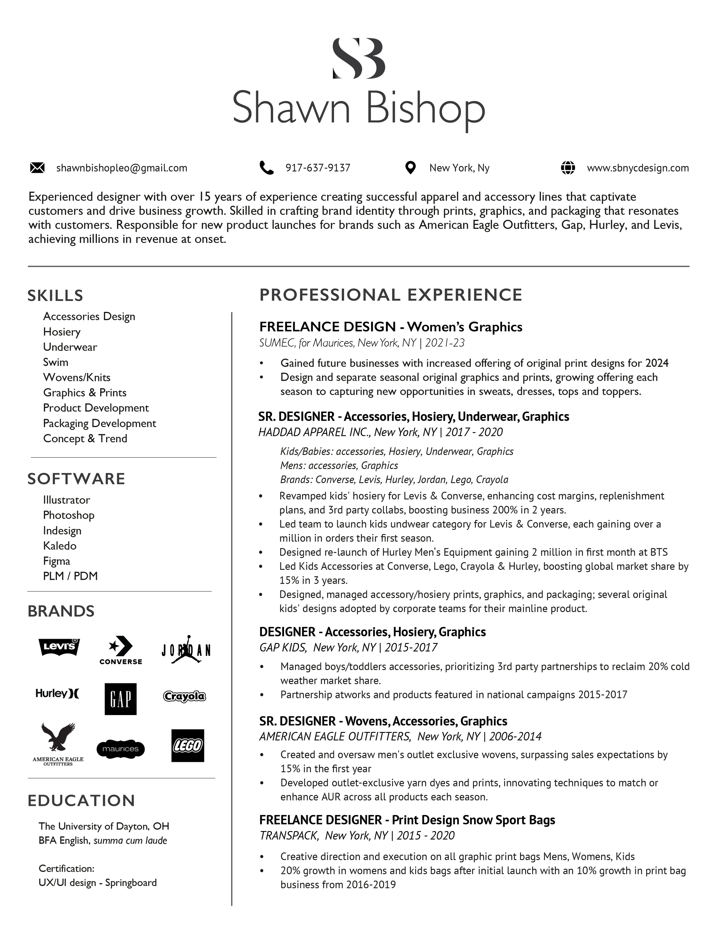 Shawn Bishop Resume 2023