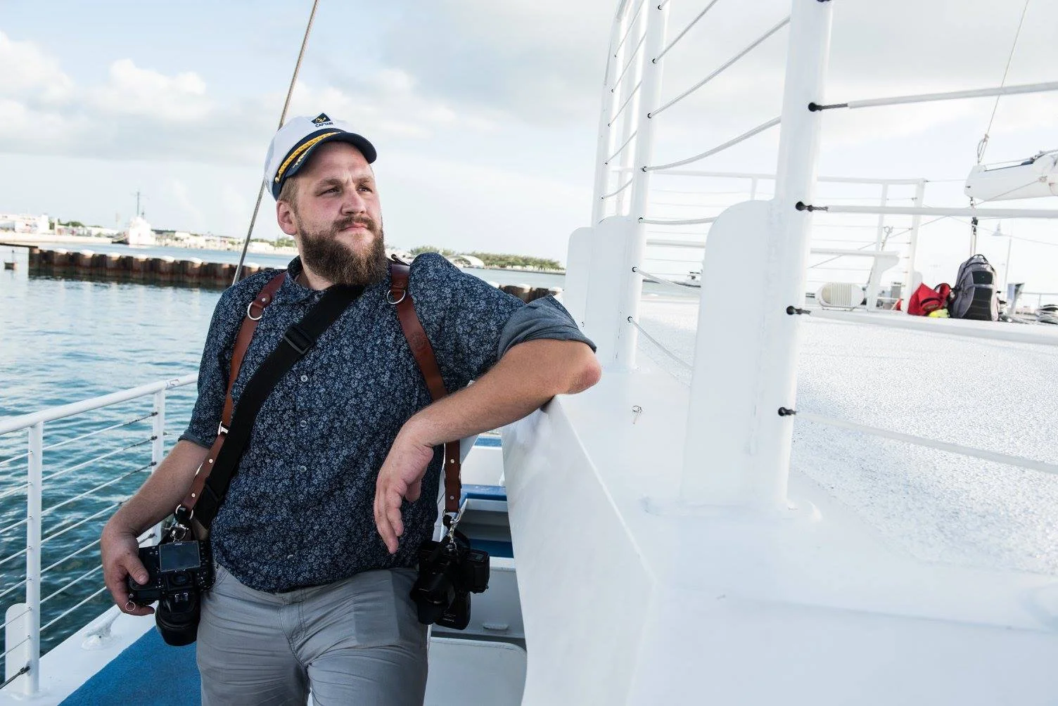Awesome picture of me as your Party Captain on a boat in Key West. Also picture of me on the hottest day I've ever experienced. Sweet photo cred going to Pete Mackey