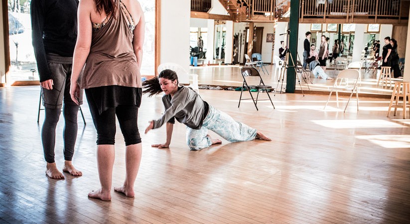 "Focused, warm, eye-contact, memory. These words describe a few sensations when I'm dancing inside this work. It wasn't always this way. I came into this process to cover someone's role, so the movements were not my own. It was like being in someone else's shoes and having to wear them a little while before they begin to form to your feet."