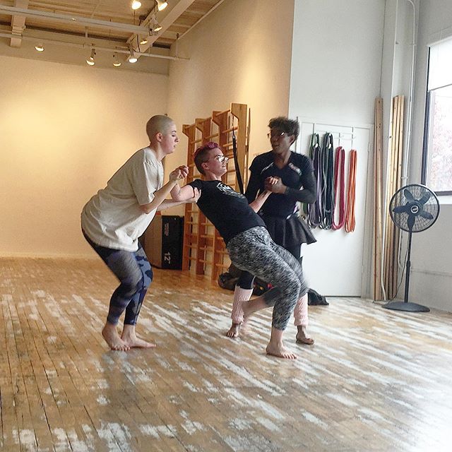 Working with support. .
Rehearsal #2 // Trans Body participants. .
Trans Body is an Elm City Dance Collective project in partnership with @newhavenpridecenter and @elycenterofcontemporaryart 
Final sharing Tuesday, Nov 19 @ 6pm, Ely Center for Contem