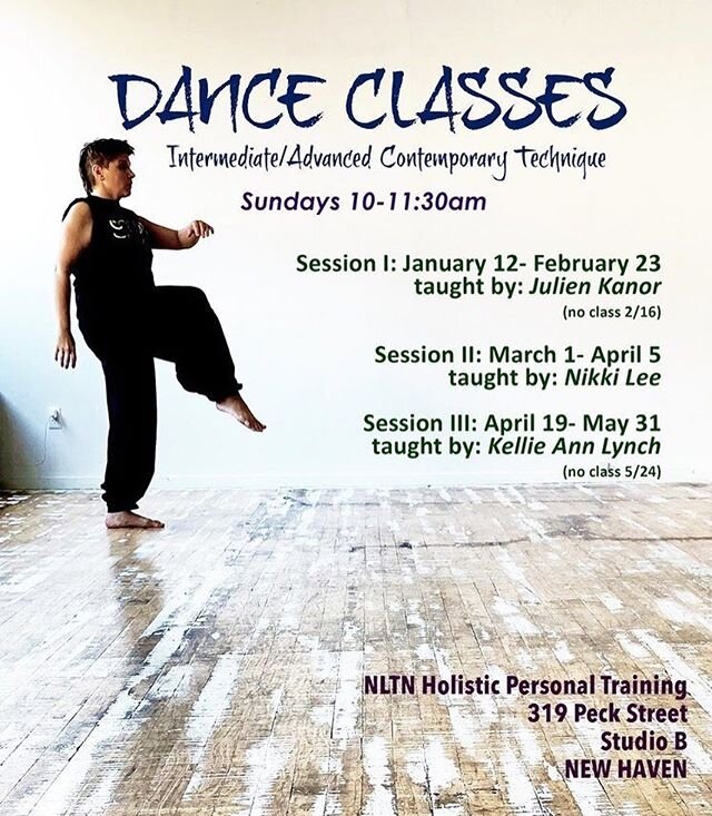 Contemporary Dance Classes start this Sunday Jan 12th! 10-11:30am. Julien Kanor (@jkay_ay) will teach the first 6 week session. Drop in $17 Class packages available. .
.
#newhavendance #ecdc #elmcitydance