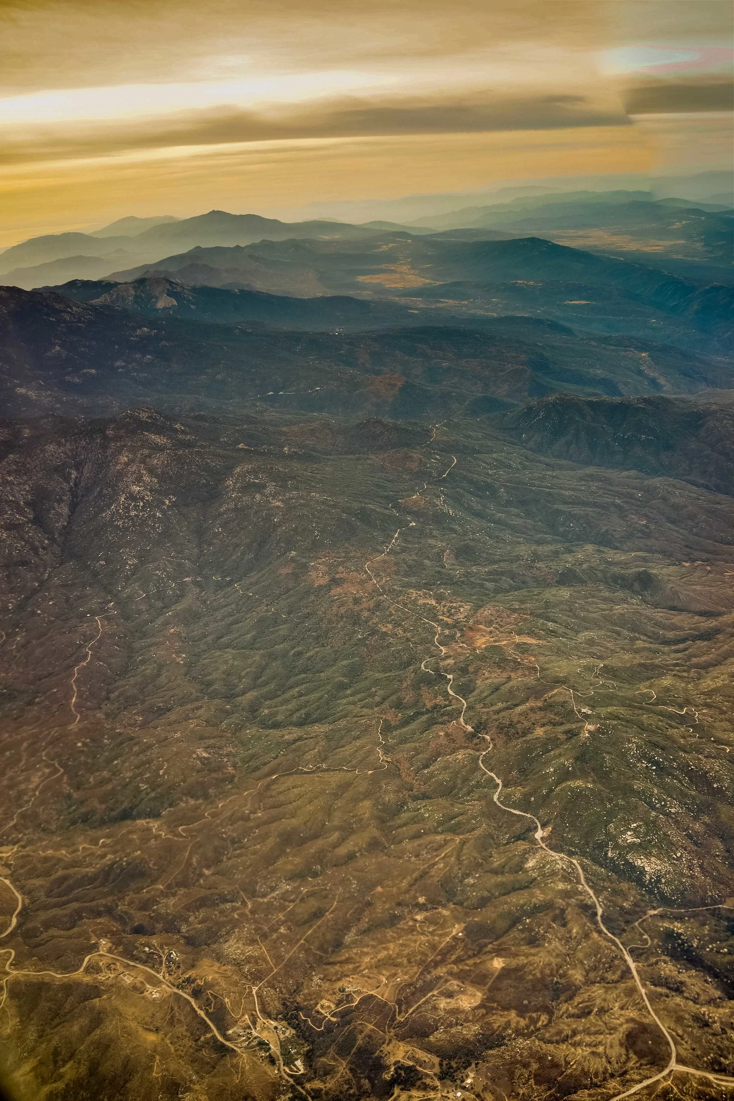 I slept 2 hours straight and when I woke up I saw this beautiful mountains of California.