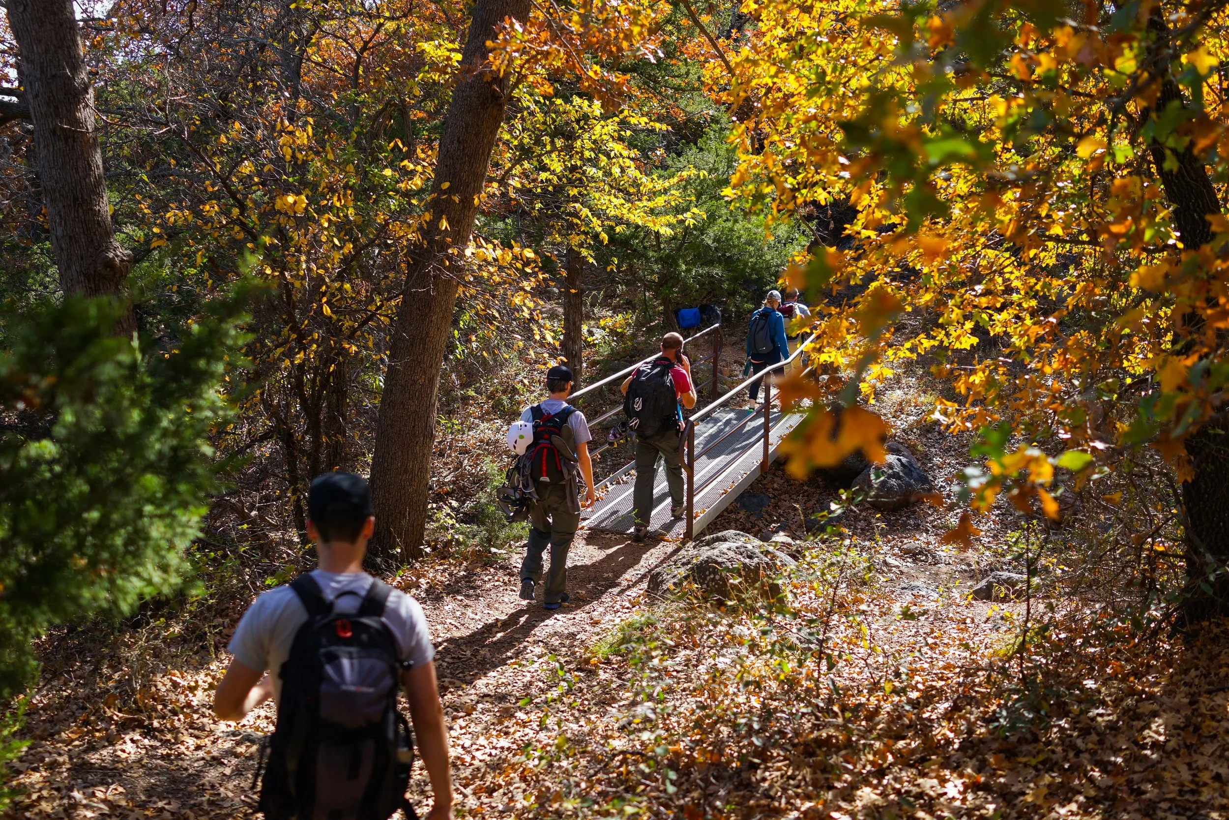 We headed out to the first spot of climbing.