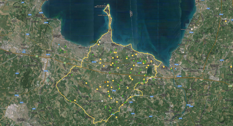 La mappa con il territorio e le aziende del Lugana - cliccare per accedere alla mappa ingrandita