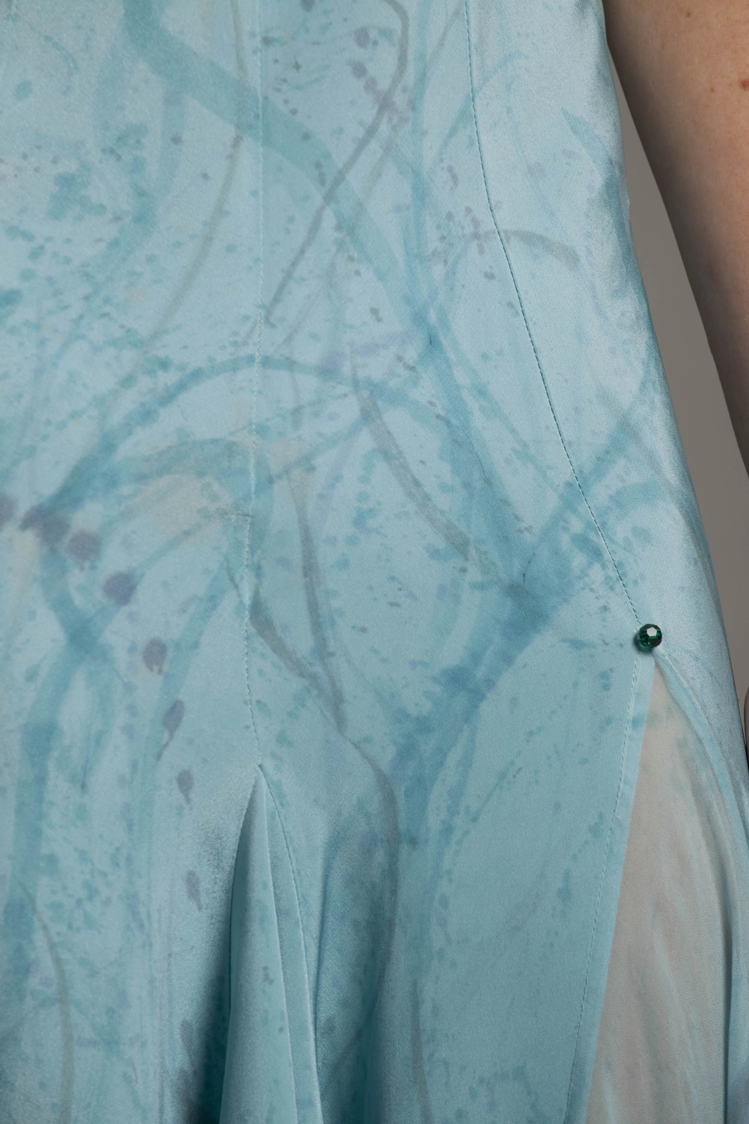 The Hand painted Yacht Dress marks the moment she fell in love with the action of painting.