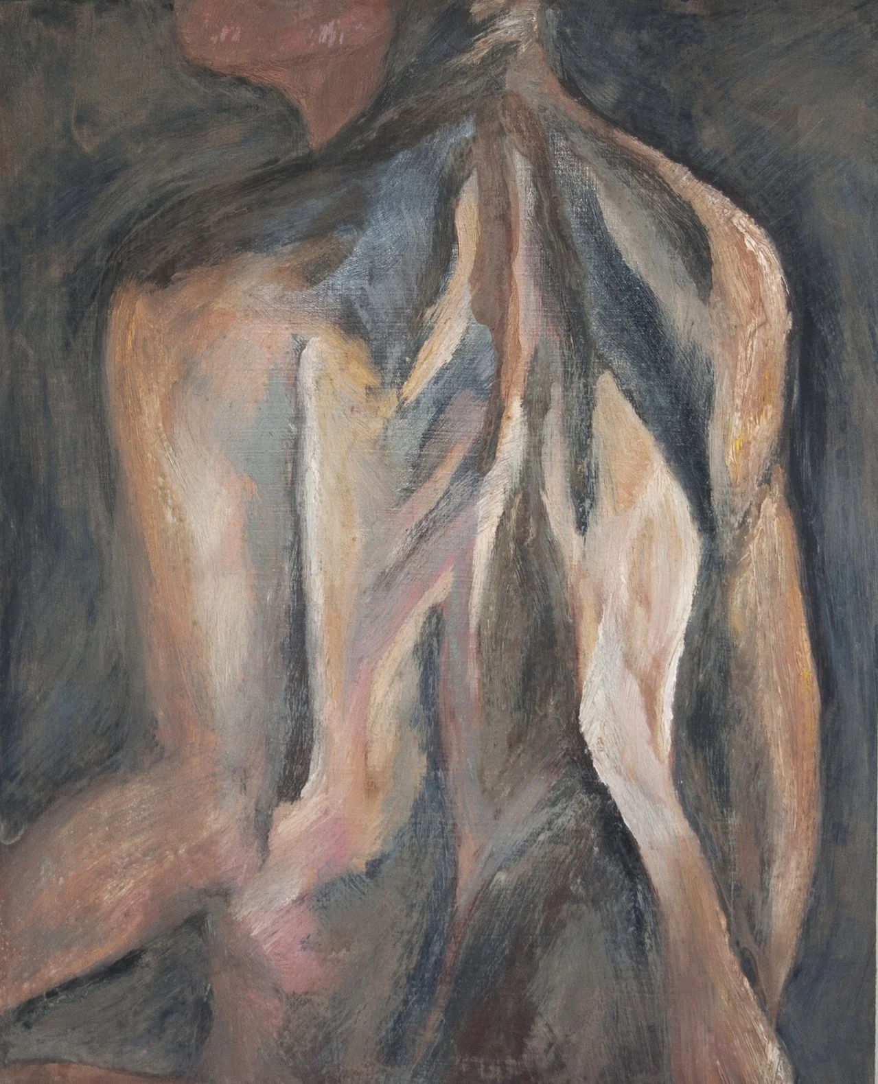Back, 2013, Oil and Egg Tempera on Wood