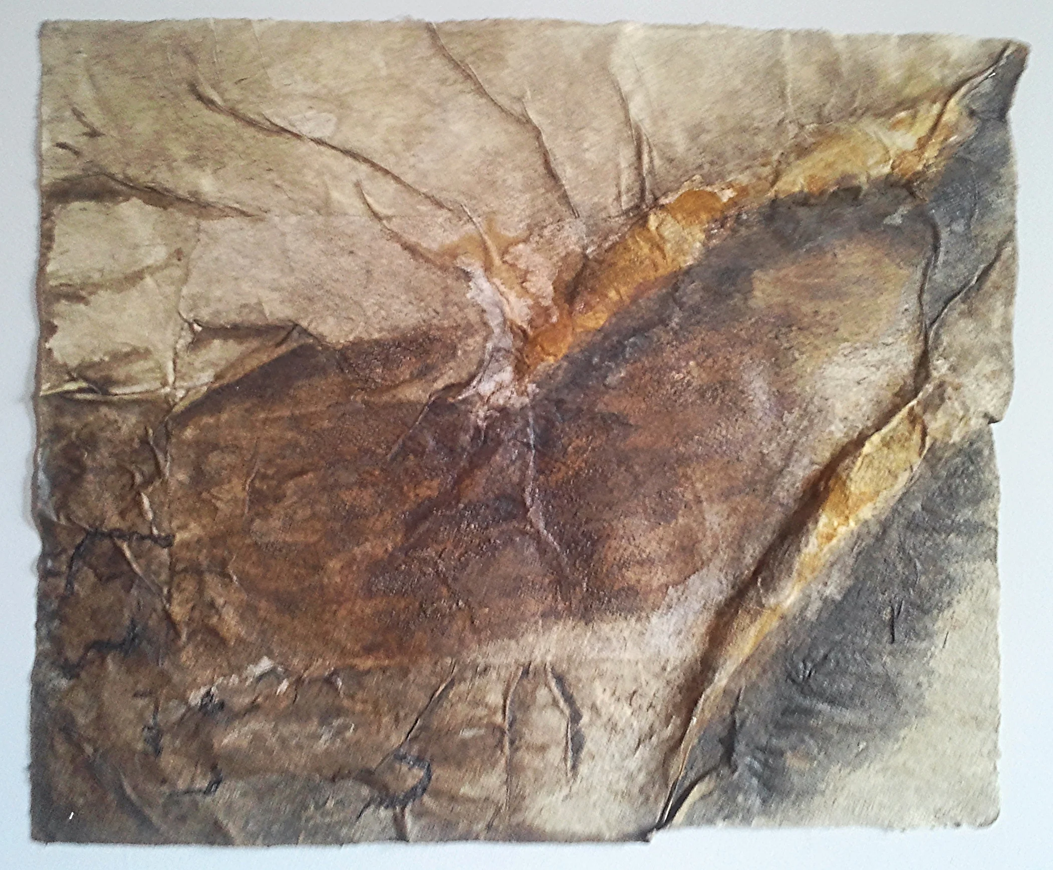 Proxime, 2012, Egg Tempera and Natural Materials on Nepalese Paper