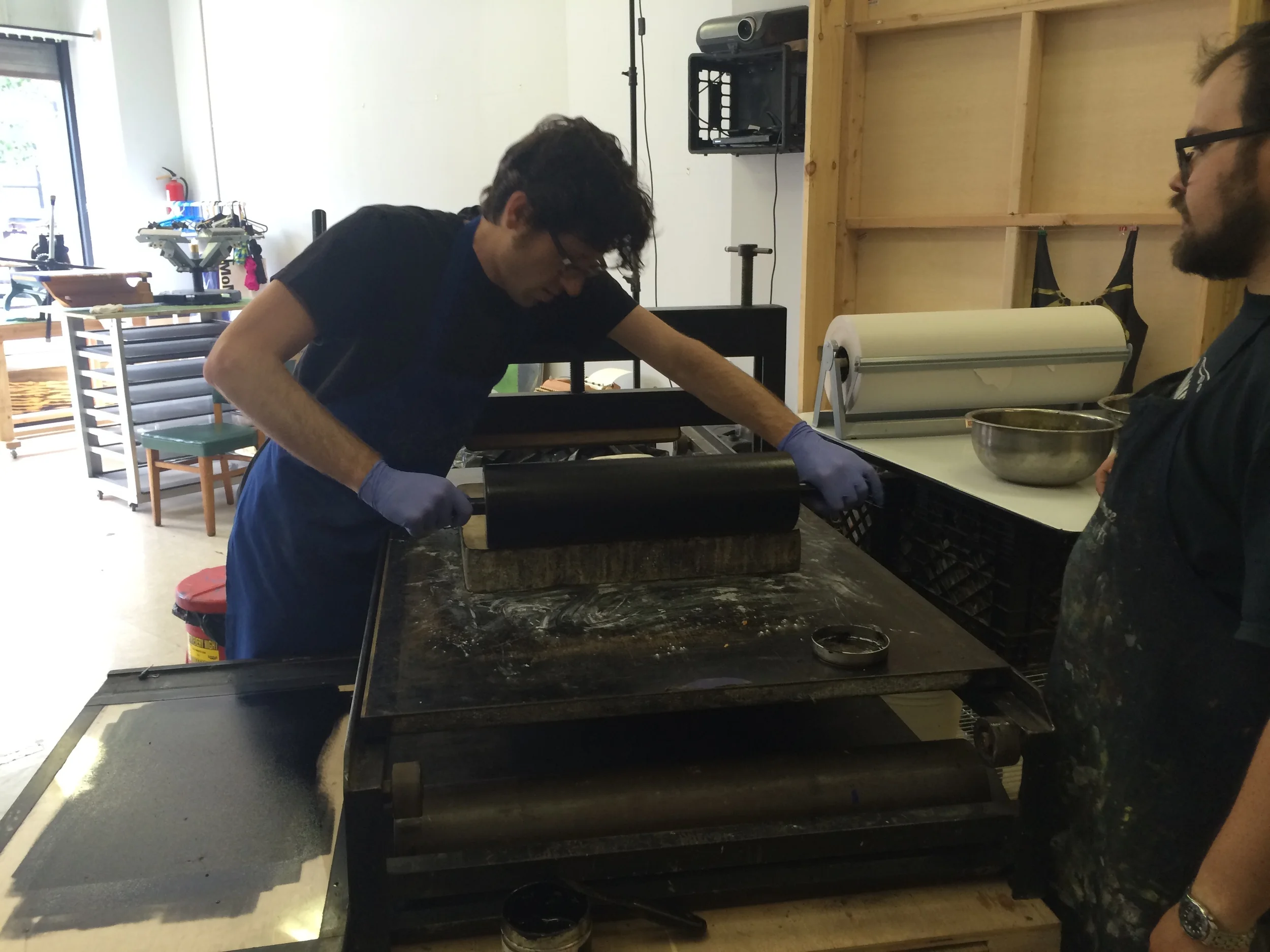 One-on-one Lithography Tutorial at Shoestring Press