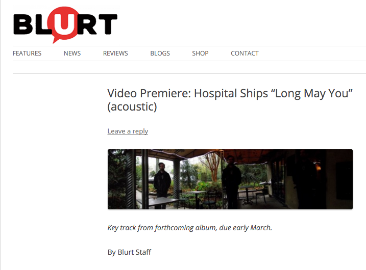 Hospital Ships share acoustic video for "Long May You"