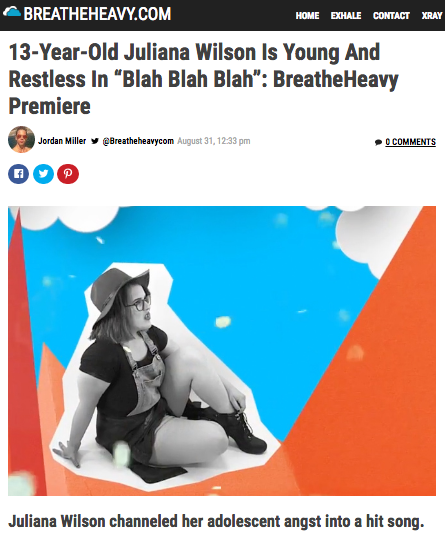 Juliana Wilson shares official video for "Blah Blah Blah"