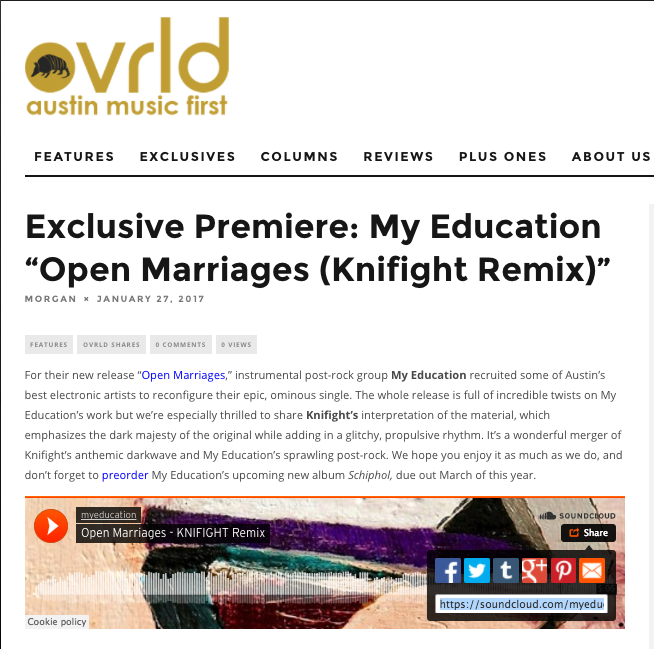 my education's "Open Marriages" remixed by Knifight