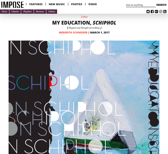 My Education premiere 'Schiphol' stream in full at Impose 