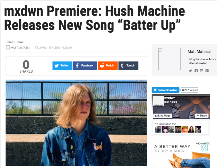 Hush Machine announces debut LP for April 21