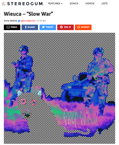 Wieuca debut "Slow War" at Stereogum