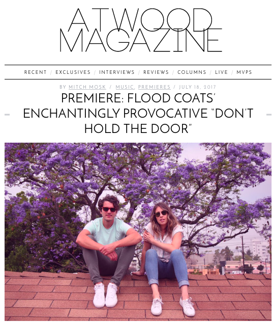Flood Coats premiere new single via Atwood Magazine